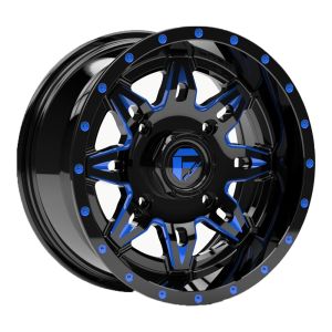 【dalu 】 Fuel Lethal 15x7 ATV/UTV Wheel - Gloss Black/Orange (4/156) 4+3