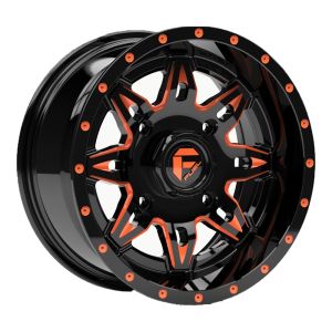 Fuel Lethal 15x7 ATV/UTV Wheel - Gloss Black/Orange (4/156) 4+3 [D6551570A544]