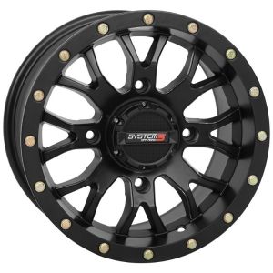 System 3 ST-3 15x7 ATV/UTV Wheel - Matte Black (4/137) 5+2 [15S3-1137]