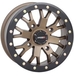 System 3 SB-4 Beadlock 14x7 ATV/UTV Wheel - Bronze (4/137) 4+3 [14S3-3238]