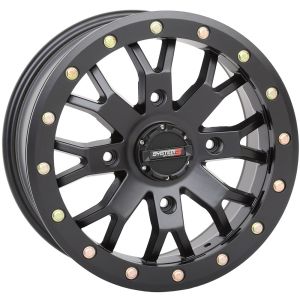 System 3 SB-4 Beadlock 14x7 ATV/UTV Wheel - Matte Black (4/156) 4+3 [14S3-3157]
