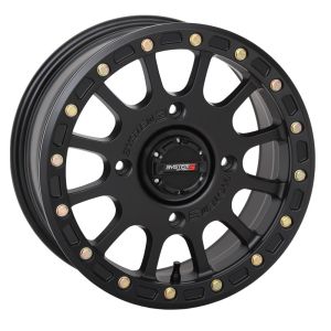 System 3 SB-5 Beadlock 15x7 ATV/UTV Wheel - Matte Black (4/137) 5+2 [15S3-5537]