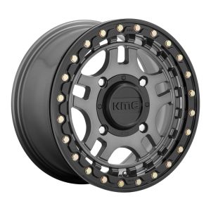 KMC KS240 Recon Beadlock 15x7 ATV/UTV Wheel - Gunmetal (4/156) +38mm