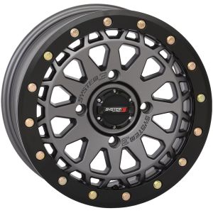 System 3 SB-6 Beadlock 15x7 ATV/UTV Wheel - Gunmetal (4/156) 5+2 [15S3-6656]