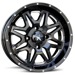 MSA M26 Vibe ATV Wheel - Milled/Black [14x7] +0mm 4/137 [M26-04737M]