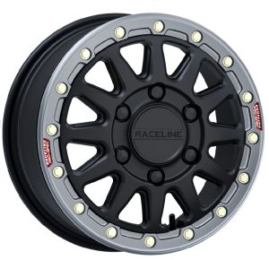 Raceline Alpha Beadlock 15x6.5 Wheels Gunmetal +74mm Can-Am Maverick R