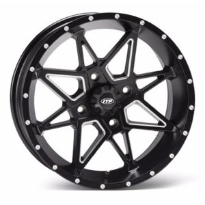 ITP Tornado Milled/Black ATV Wheel Front/Rear 15x7 4/156 (4+3) [15TN13]